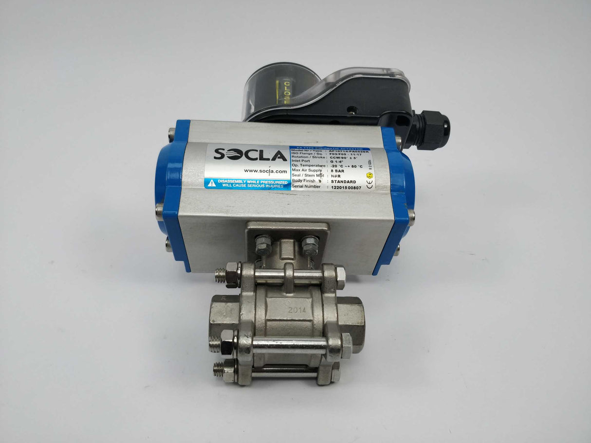 SOCLA AP10714-PA052SR Pneumatic actuator & Sanistål IP2M01