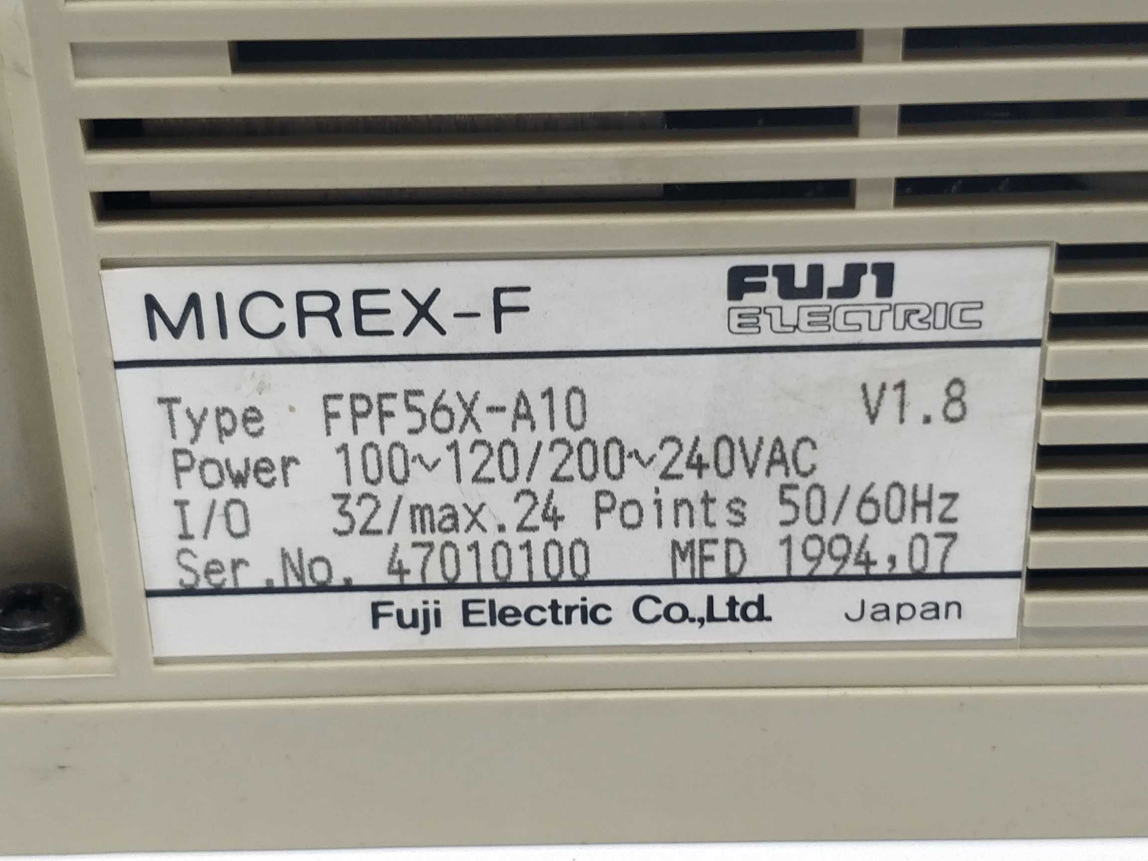 Fuji Electric FPF56X-A10 MICREX-F F60 basic unit – Buy2Sell ApS