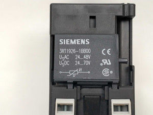 Siemens 3RT1024-1BB40 Contactor & 3RH1921-1CA10 & 3RH1921-1CA01. 24VDC