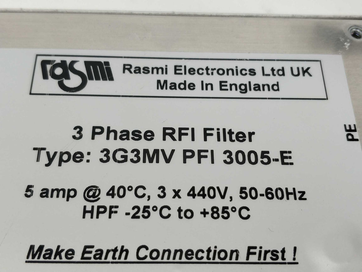 RASMI ELECTRONICS LTD 3G3MV PFI 3005-E 3 Phase RFI Filter