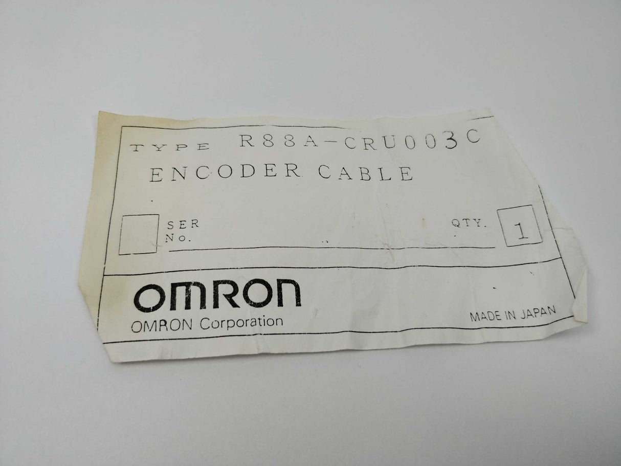 OMRON R88A-CRU003C Encoder Cable, 3 m.