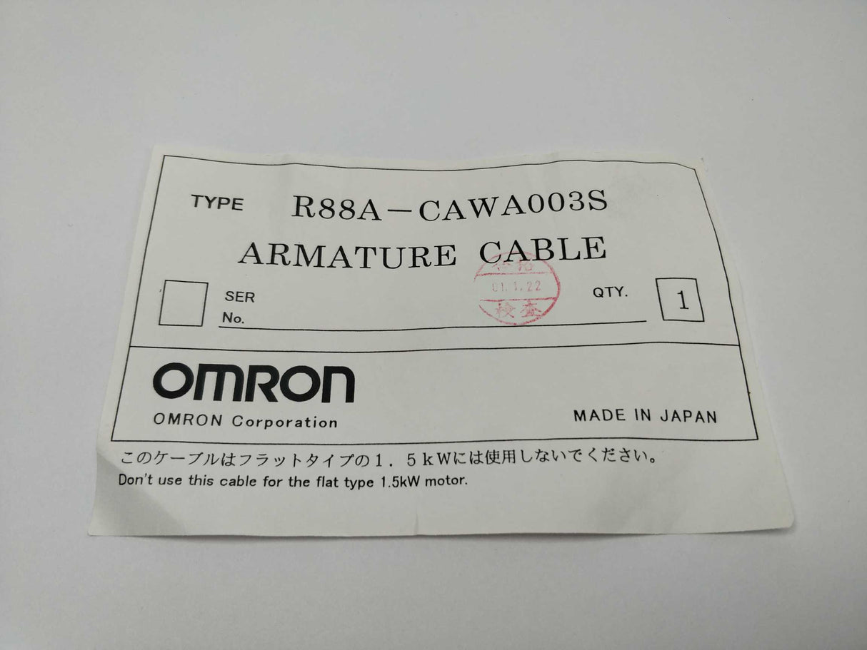 OMRON R88A-CAWA003S Armature Cable