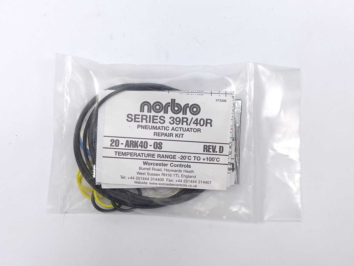 Norbro 20-ARK40-0S Pneumatic Actuator Repair Kit Rev. D