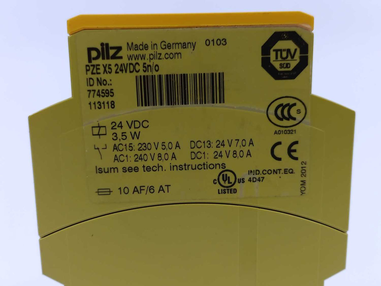 Pilz PZE X5 24 VDC 5n/o