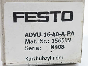 Festo 156599 Compact cylinder ADVU-16-40-A-PA SERIES N408