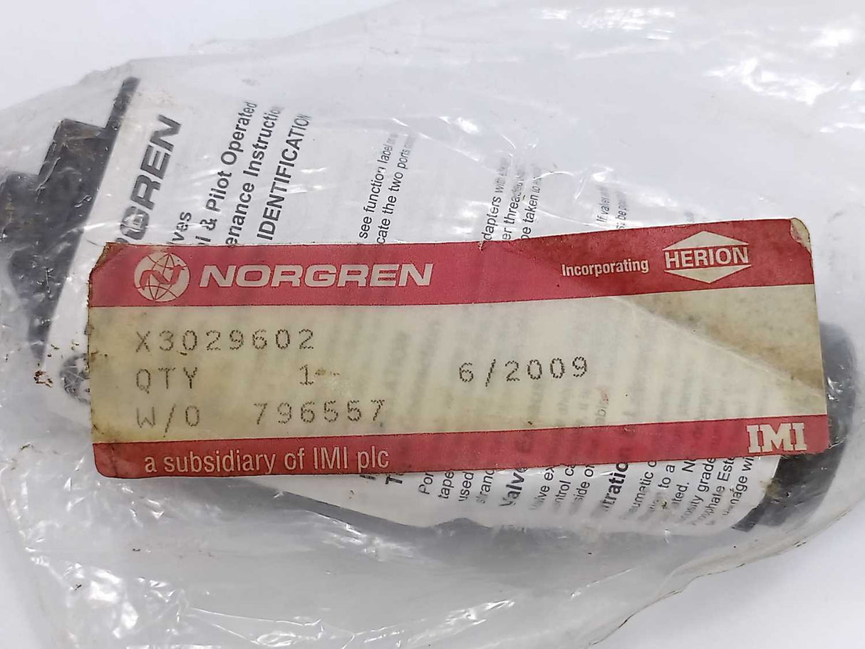 NORGREN X3029602 Valve manually activated 5/2