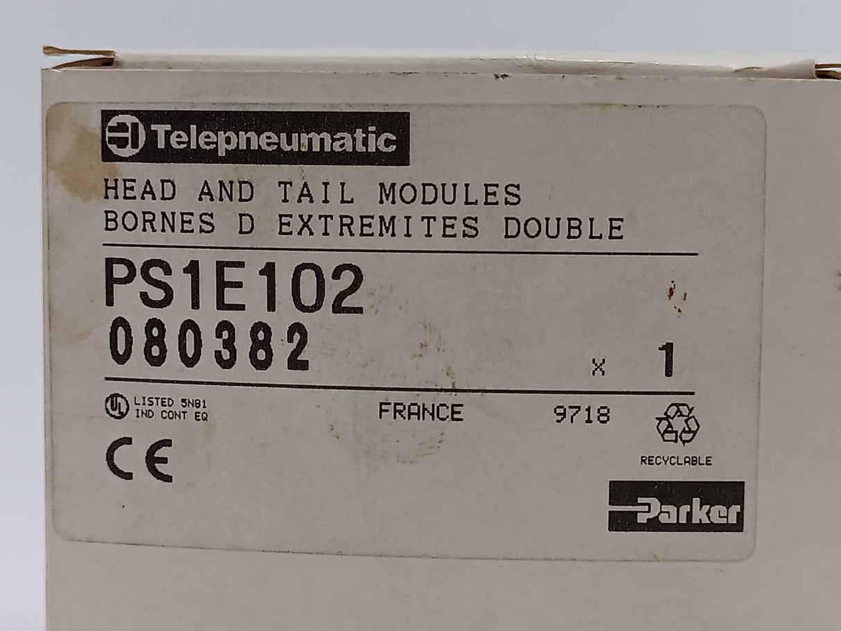 Parker / Telepneumatic PS1E102 080382 HEAD AND TAIL MODULES