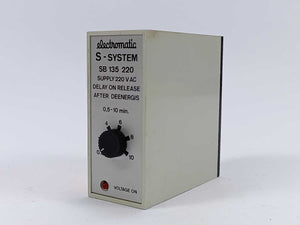 Electromatic SB 135 220 S-System Delay on release deenergis 0,5-10 min.