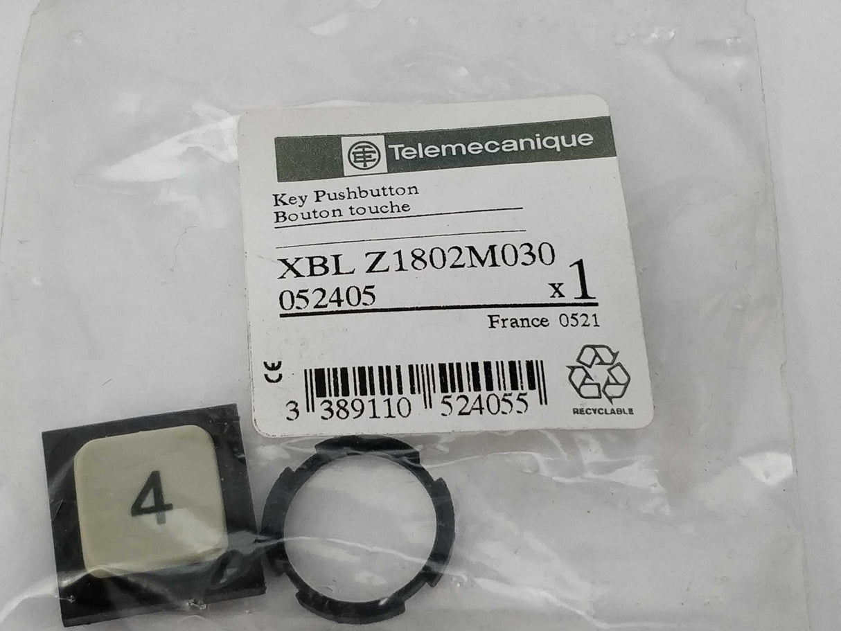 TELEMECANIQUE XBL Z1802M030 Key pushbutton 052405