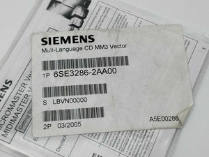 Siemens 6SE3286-2AA00 Multi-language CD MM3 Vector