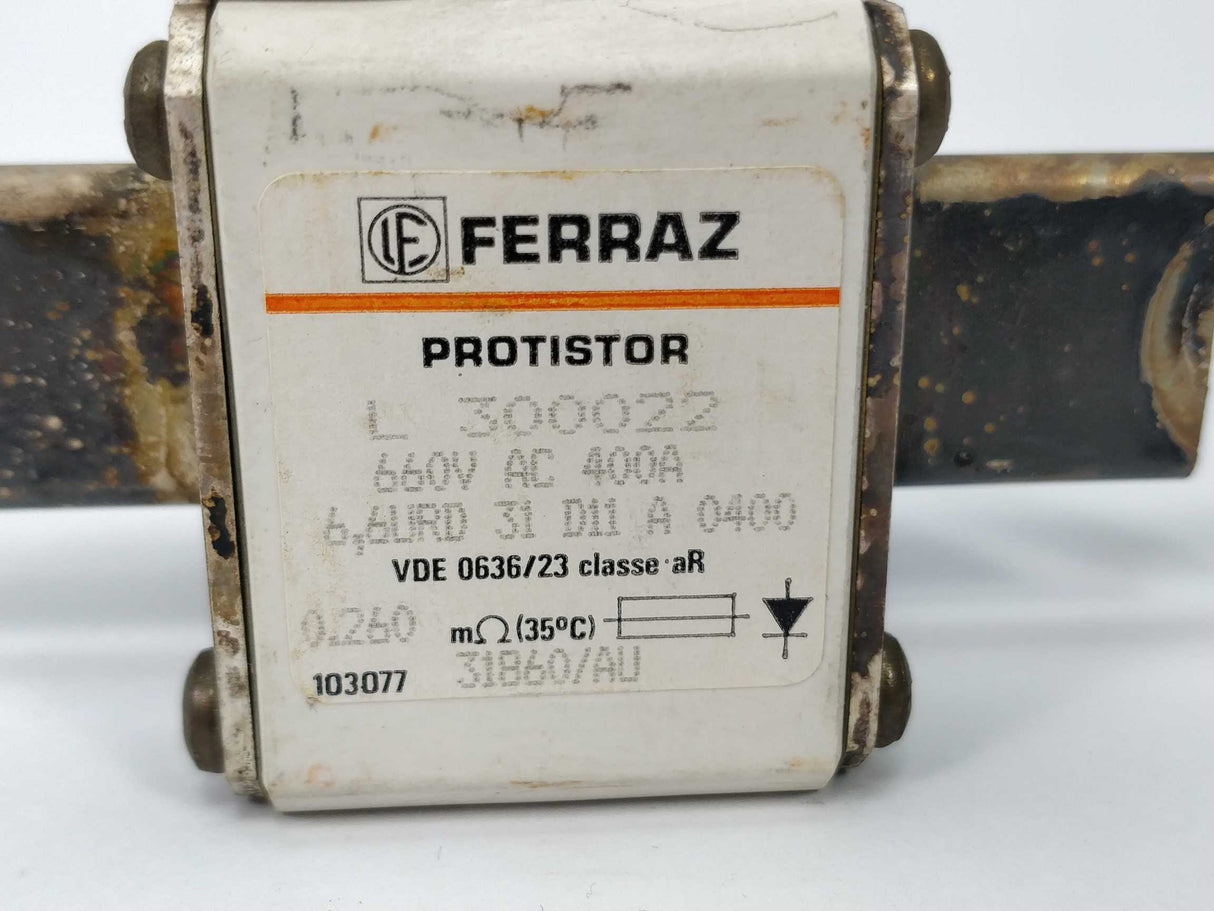 Ferraz 6,6URD 31 D11 A 0400 Fuse 660VAC 400A Pack of 2