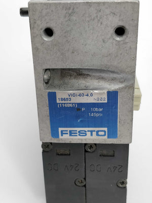 Festo 159450 159453 Solenoid valve + 18653 Manifold block