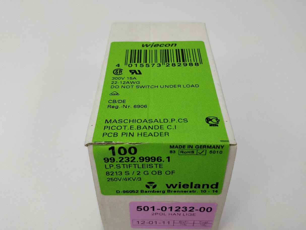 Wieland 99.232.9996.1 PCB pin header 100pcs