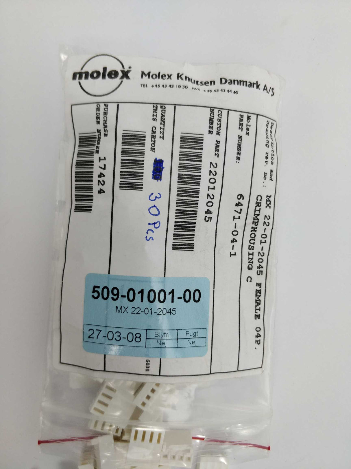 Molex 6471-01-1 Crimphousing 30 pcs.