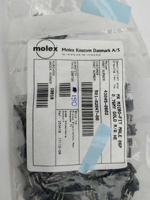 Molex 43045-0602 Shrouded header. 150 Pcs