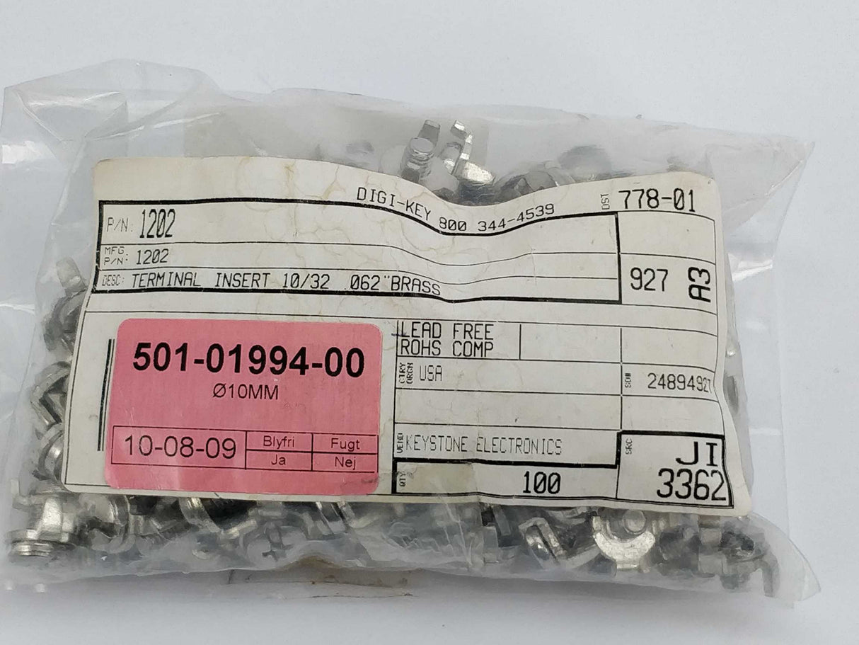 Digi-Key 1202  TERM SCREW 10-32 2 PIN PCB 163 Pcs.