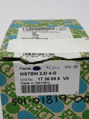 Phoenix 1736098 PCB header MSTBW 2,5/4-G 42pcs