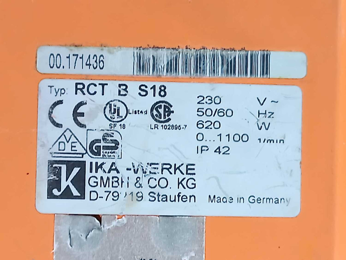 IKA-WERKE RCTBS18 RR9072 CAROUSEL STIRRING HOTPLATE