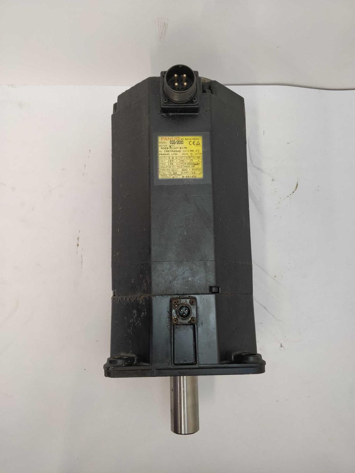 FANUC LTD A06B-0147-B175 AC Servo Motor, MODEL A22/200