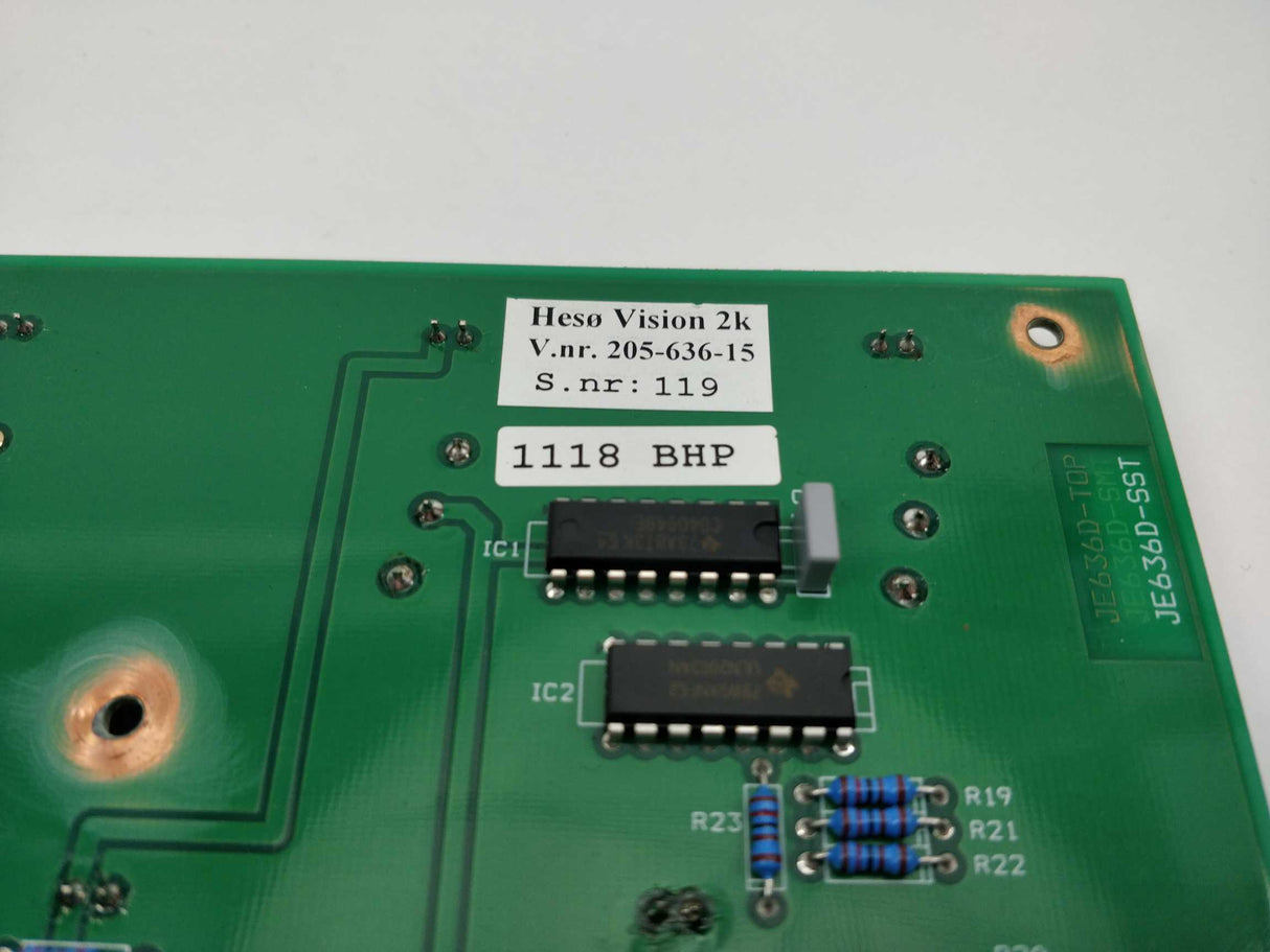 Hesø Vision 205-636-15 Circuit Board 1118 BHP / JE323D-SST