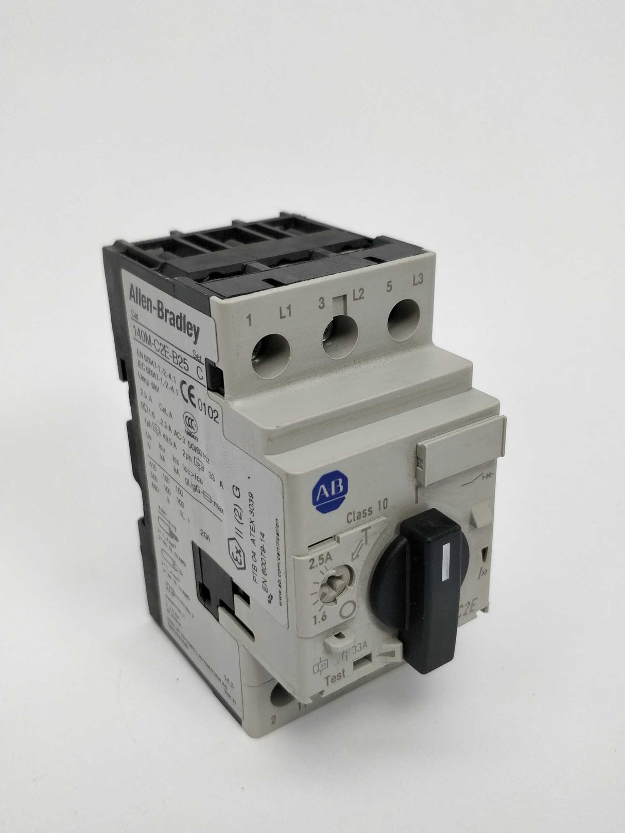 AB 140M-C2E-B25 Motor protector circuit breaker, Not used.