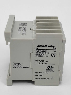 ALLEN-BRADLEY 700-K22Z-ZJ Control relay ser.A, Not used