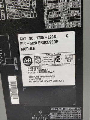 AB 1785-L20B PLC-5/20 Processor module