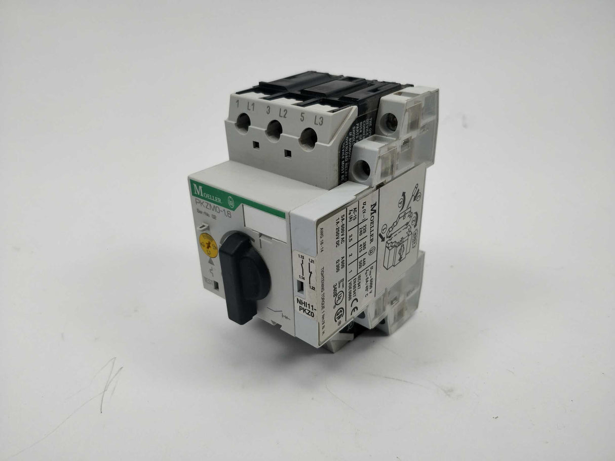 MOELLER PKZM0-1,6 Circuit Breaker with NHI11-PKZ0