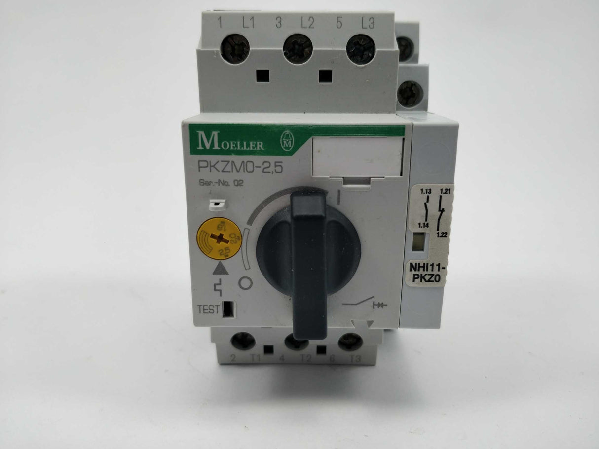 MOELLER PKZM0-2,5 Circuit Breaker with NHI11-PKZ0