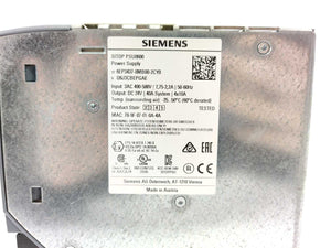 Siemens 6EP3437-8MB00-2CY0 SITOP PSU8600 POWER SUPPLY