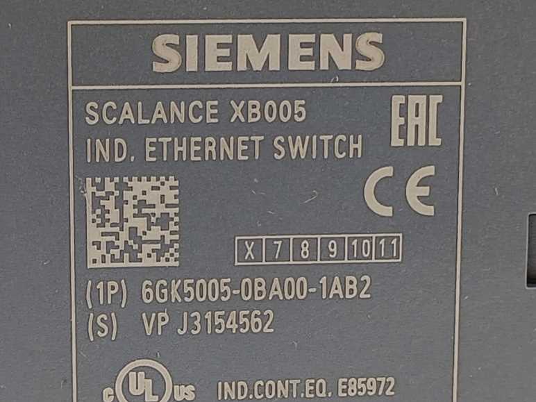 Siemens 6GK5005-0BA00-1AB2 SCALANCE XB005 Industrial Ethernet Switch