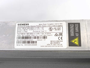 Siemens 6SL3223-0DE15-5AG1 Sinamics Power Modul PM230