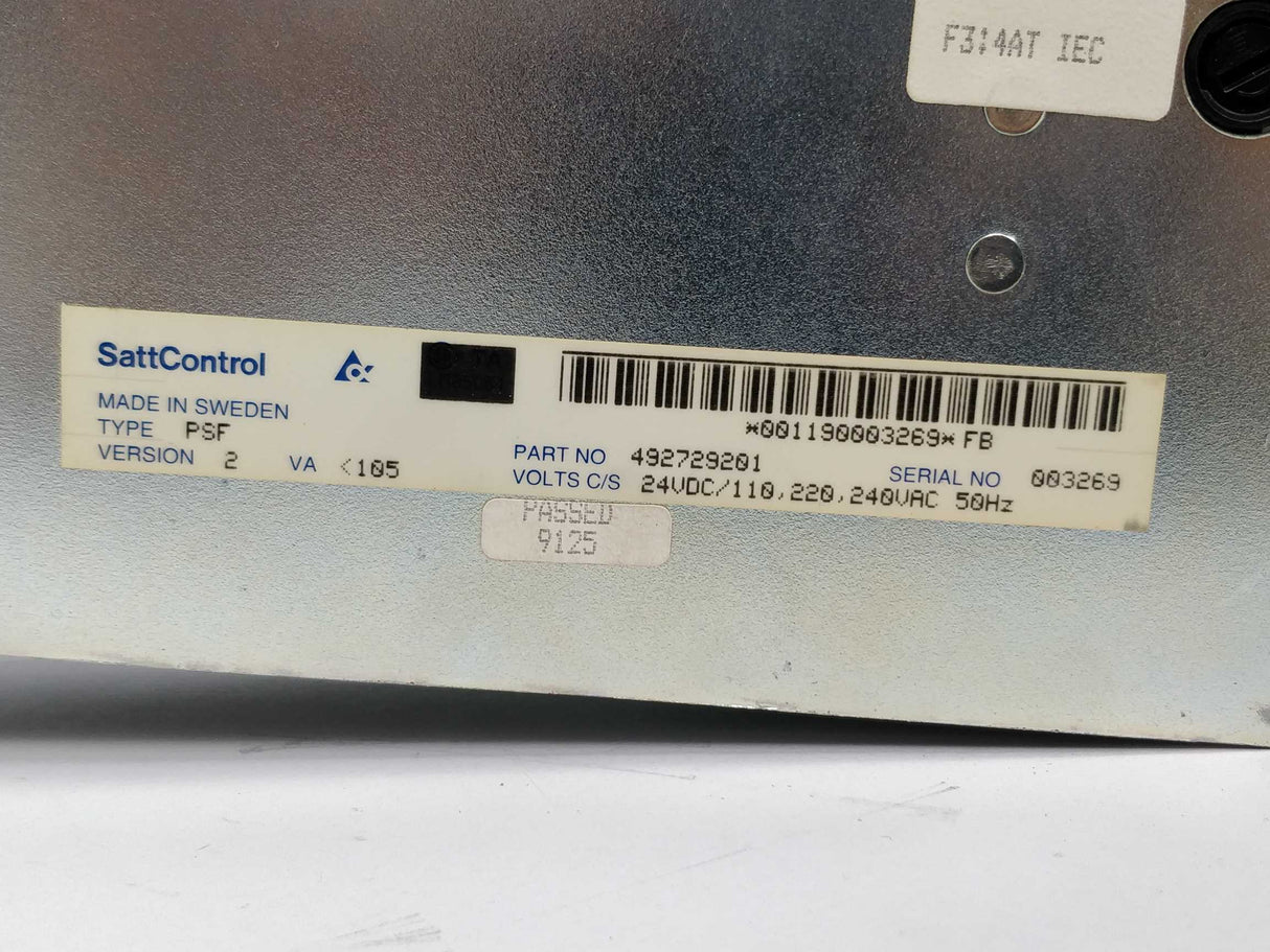 Alfa Laval 492729201 SattControl PSF 24VDC Power supply ver:2