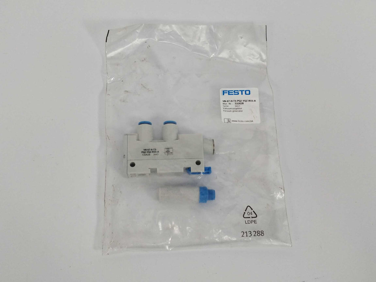 Festo 532628 VN-07-H-T3-PQ2-VQ2-RO1-A Vacuum generator