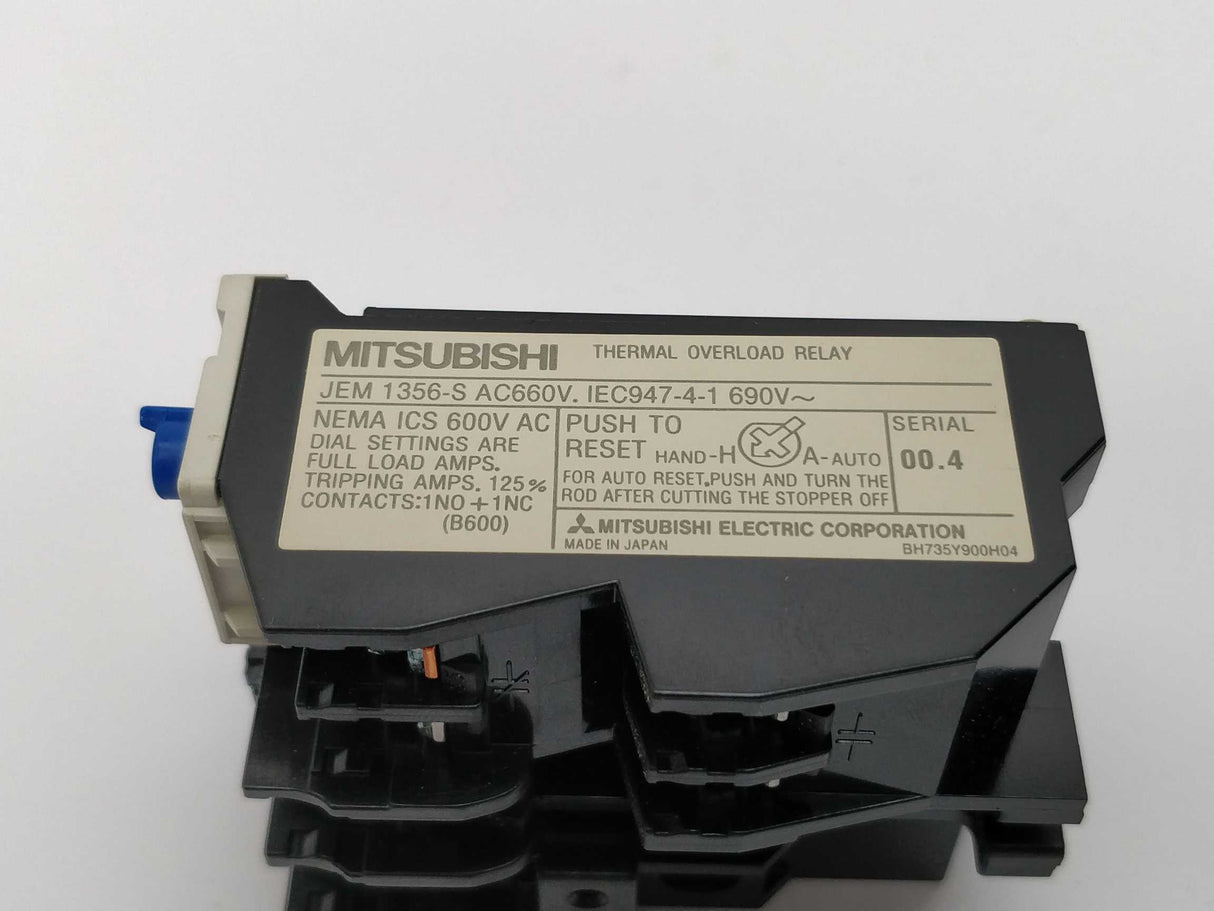 Mitsubishi TH-N20  Thermal Overload Relay 3.6A