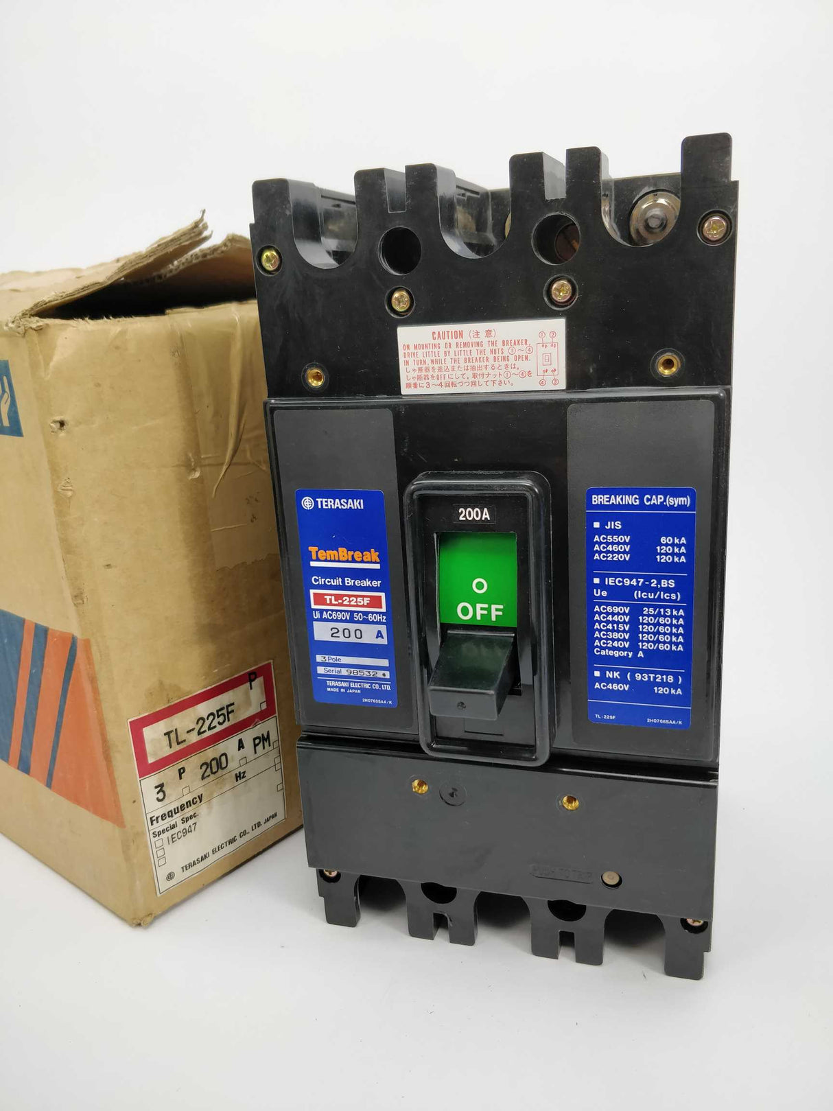 TERASAKI TL-225F TemBreak Circuit Breaker 200A