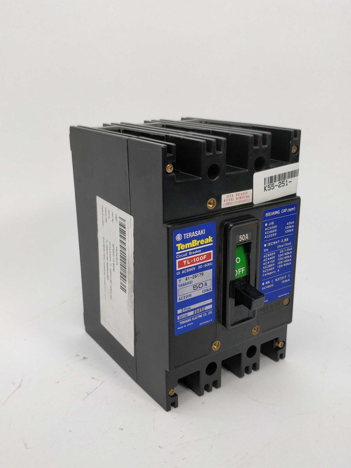 TERASAKI TL-100F TemBreak Circuit Breaker 50A