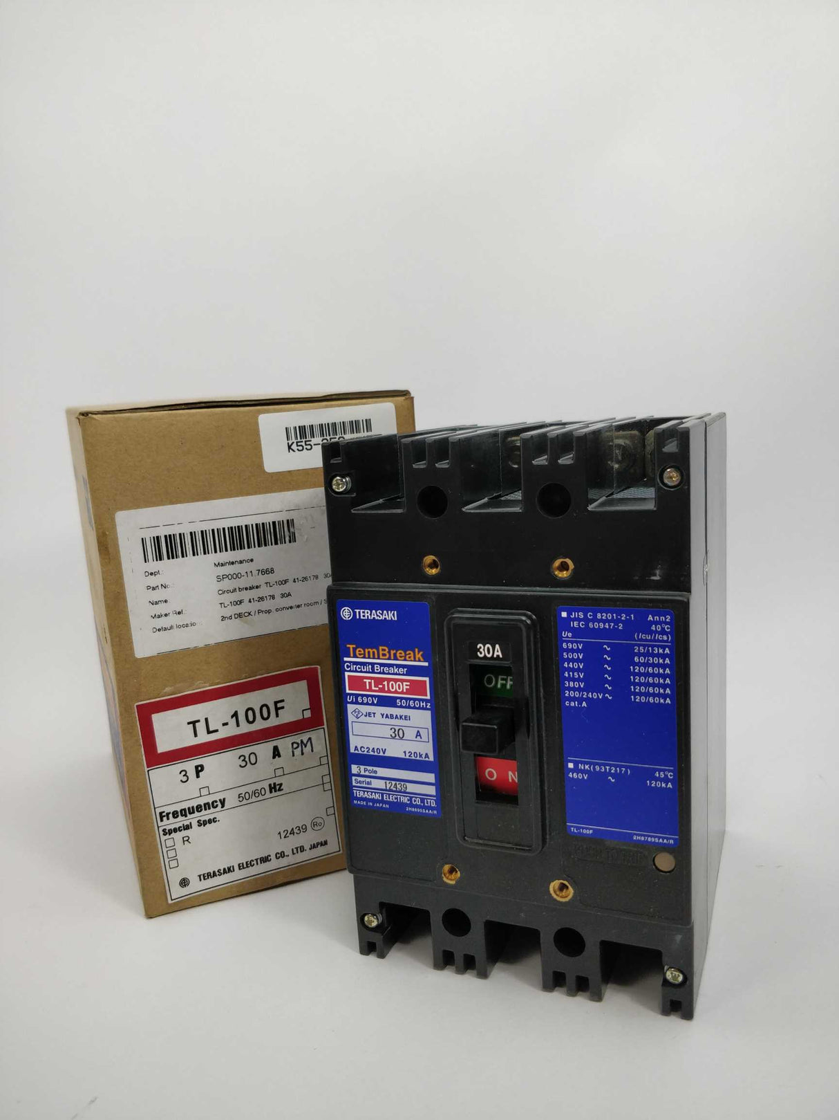 TERASAKI TL-100F TemBreak Circuit Breaker 30A