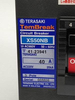 TERASAKI XS50NB TemBreak Circuit Breaker 40A