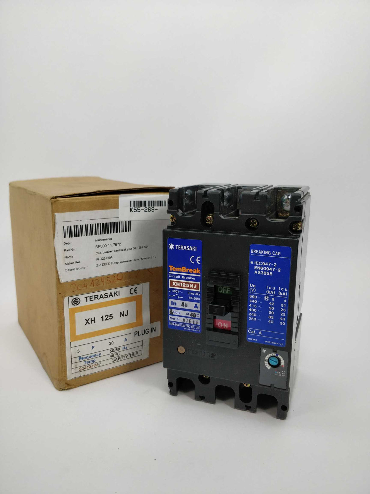 TERASAKI XH125NJ TemBreak Circuit Breaker 20A