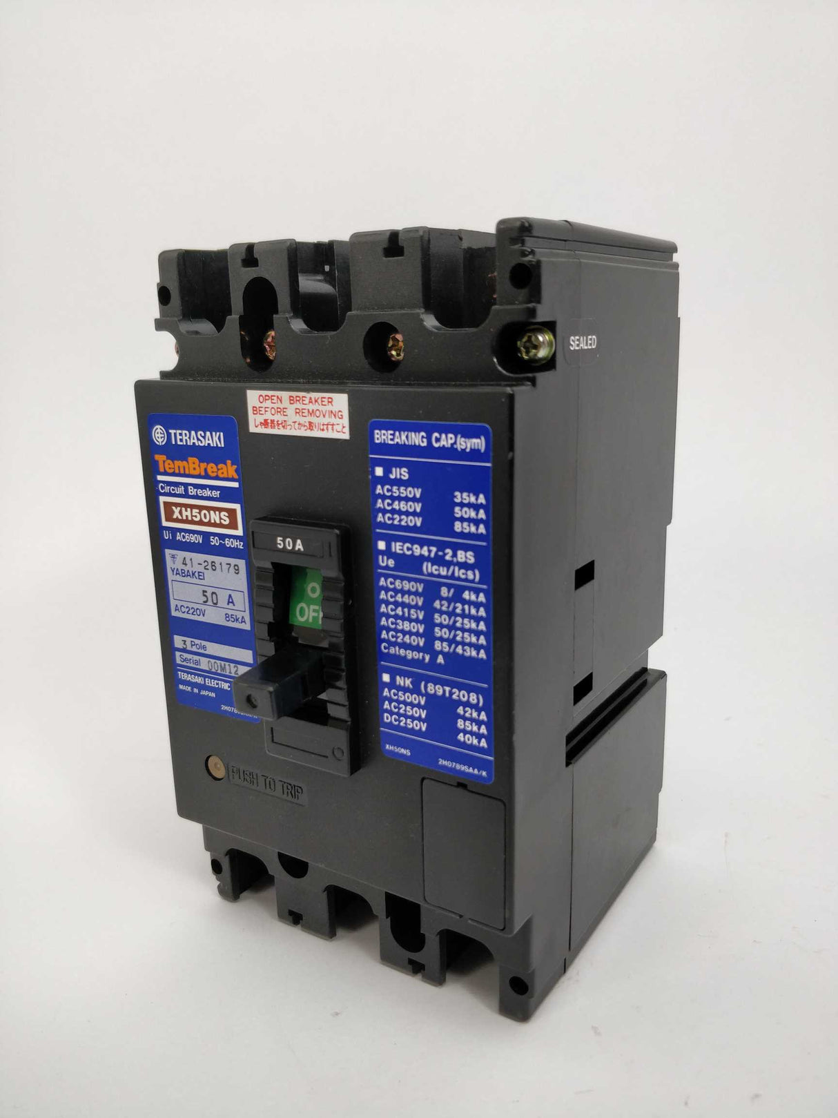 TERASAKI XH50NS TemBreak Circuit Breaker 50A