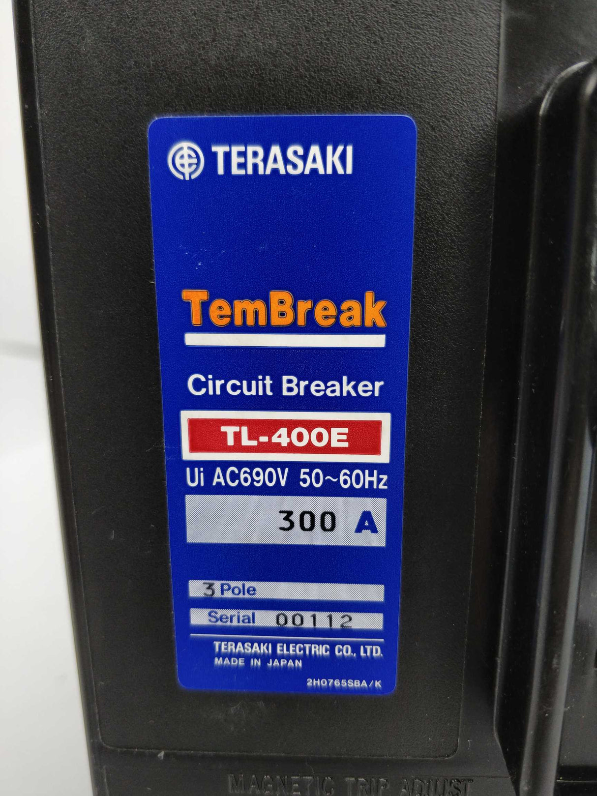 TERASAKI TL-400E TemBreak Circuit Breaker 300A