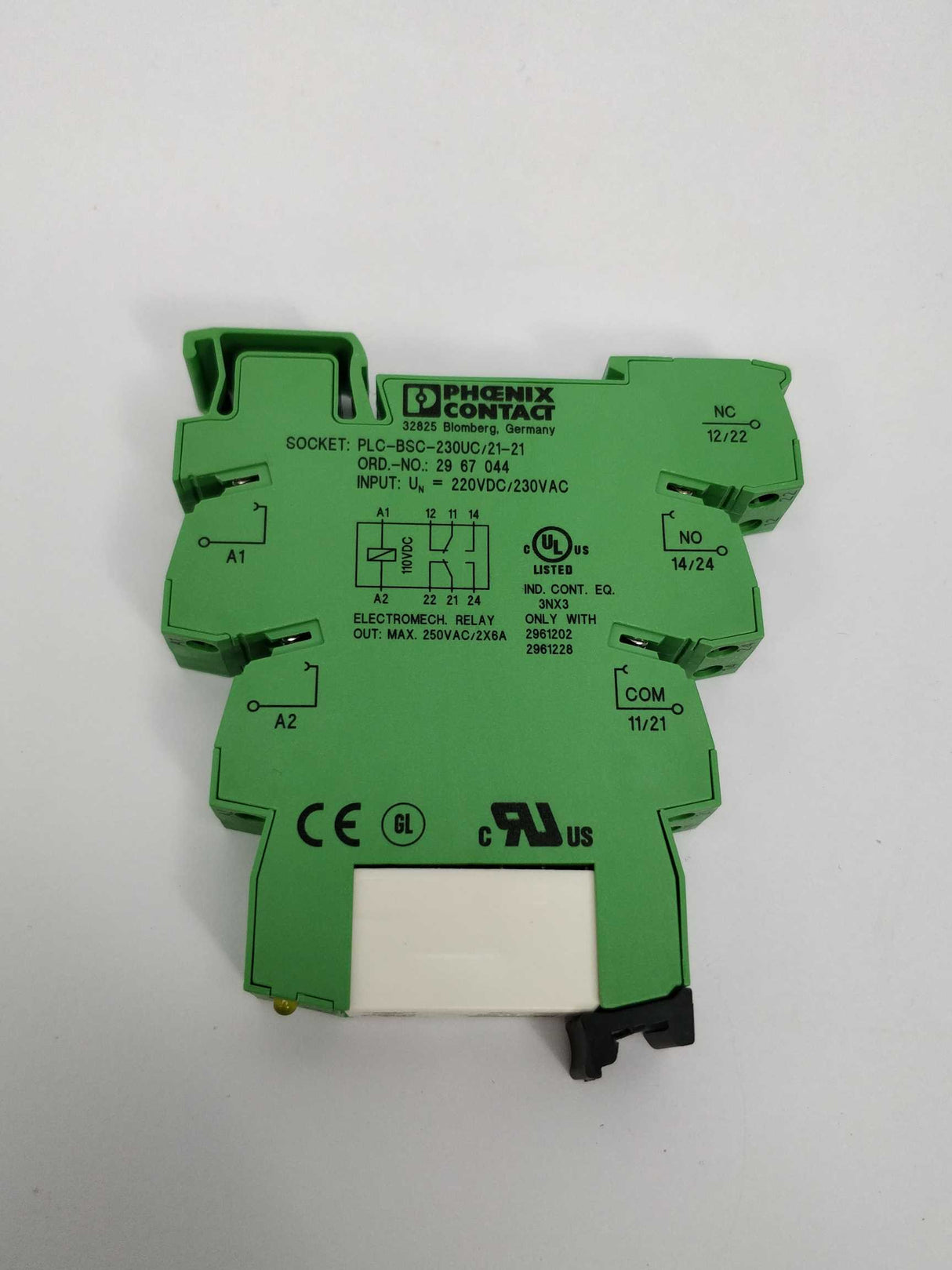 Phoenix Contact 2967099  Relay 110V 2961202 socket 2967044