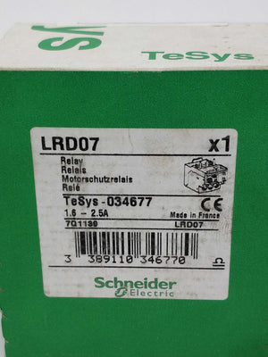 Schneider Electric LRD07 TeSys-034677 1.6-2.5A Relay