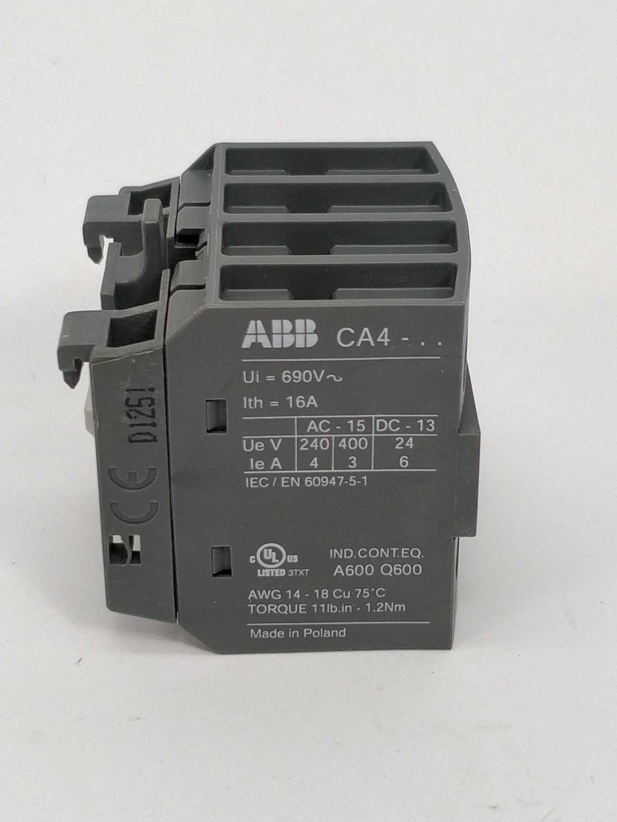 ABB CA4-22M Aux Contact 1SBN010140R1122