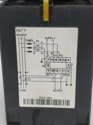 Yokogawa MWT7 Juxta power transducer with 14PFA