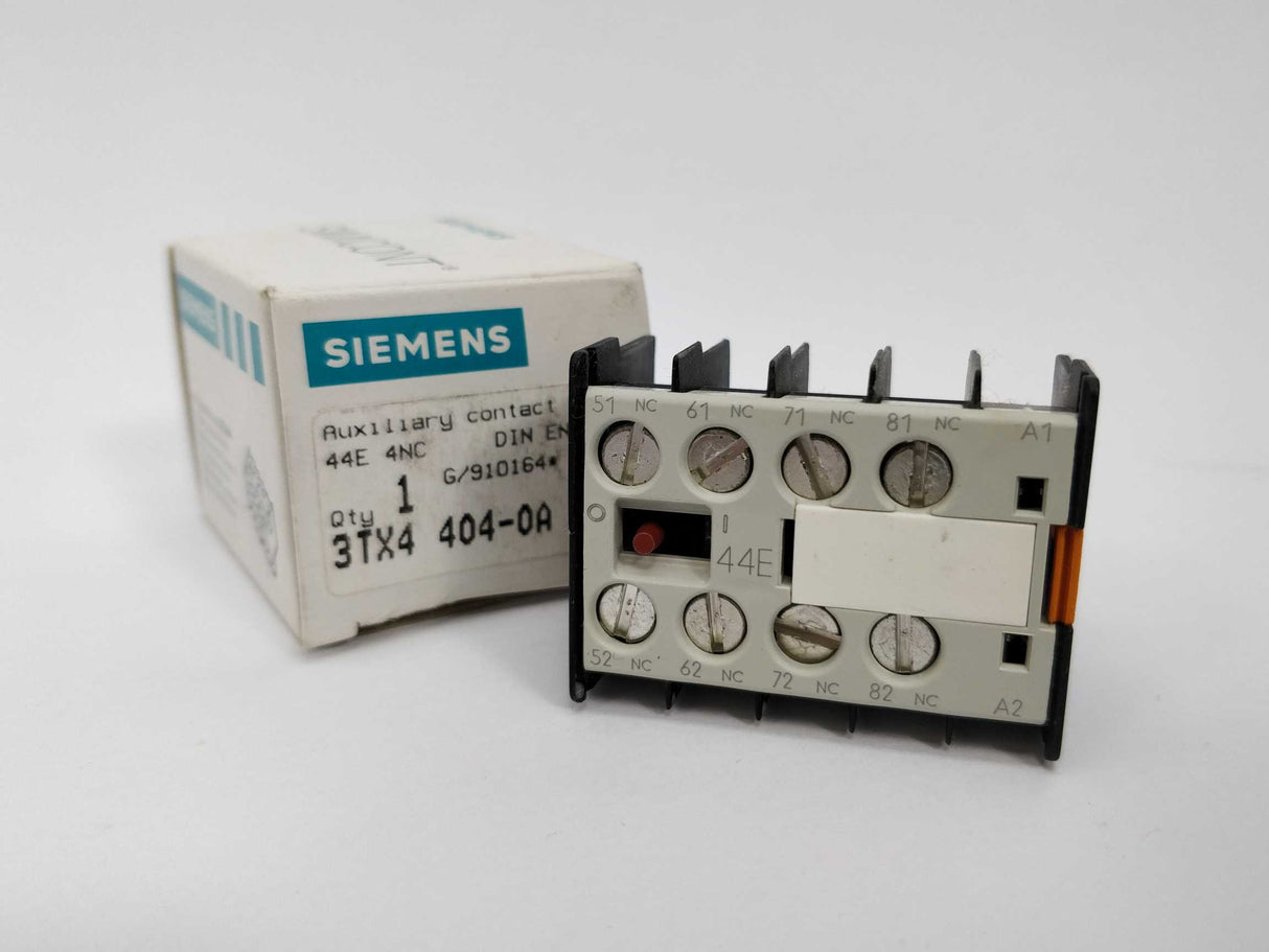 Siemens 3TX4404-0A AUXILIARY CONTACTS BLOCK