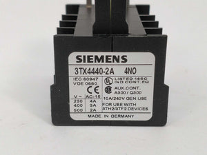 Siemens 3TX4440-2A Auxiliary switch block