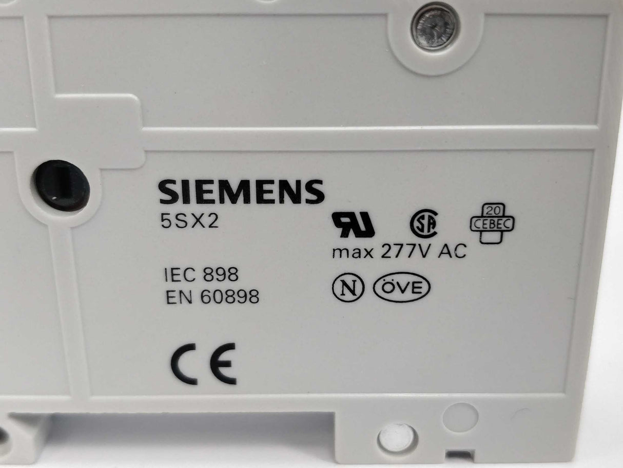 Siemens 5SX2110-6 Circuit breaker 230/400 V, 6kA, 1-pole, B, 10 A 5Pcs