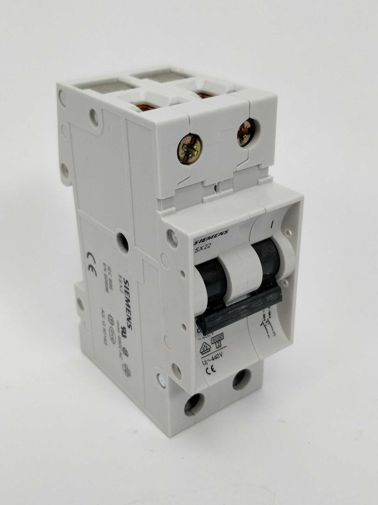 Siemens 5SX2203-7 Circuit breaker 400V, 6KA, 2P, 3A